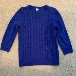Jcrew - Royal Blue Cable Knit Sweater